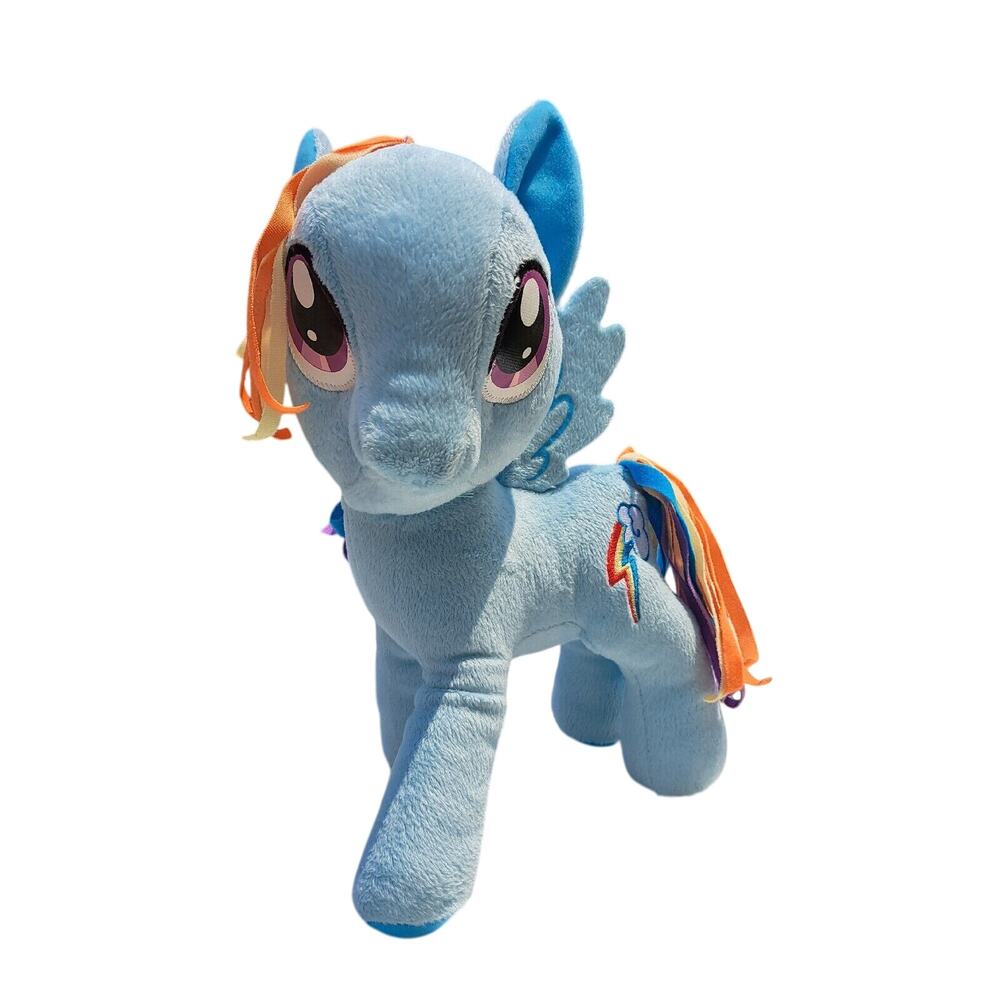 MY LITTLE PONY MLP 2012 RAINBOW DASH PLUSH STUFFED ANIMAL FRINGE HAIR PEGASUS